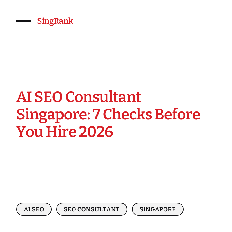 AI SEO consultant in Singapore helping a brand get cited across Google AI Overviews, ChatGPT and Perplexity