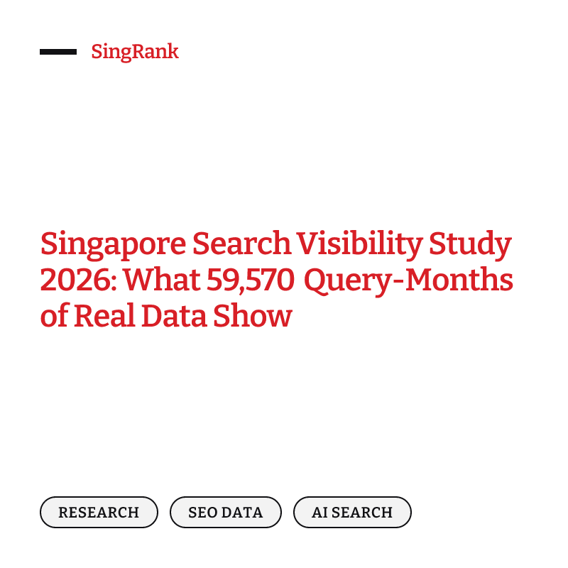 Singapore Search Visibility Study 2026: What 59,570 Query-Months of Real Data Show