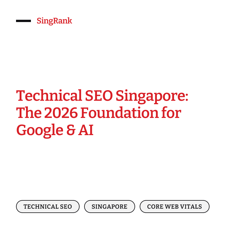 Technical SEO Singapore — fast, crawlable, machine-readable foundations for Google and AI search